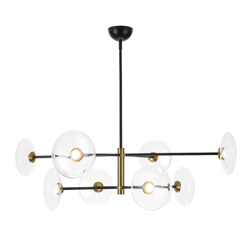 Freyza | Lustre design Tinduli à 8 lumières en verre, intensité réglable – salle à manger et salon