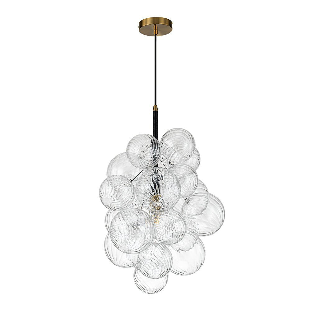 Freyza | Ornauge Cluster Ribbed Glass Chandelier – Dining Room Living Room