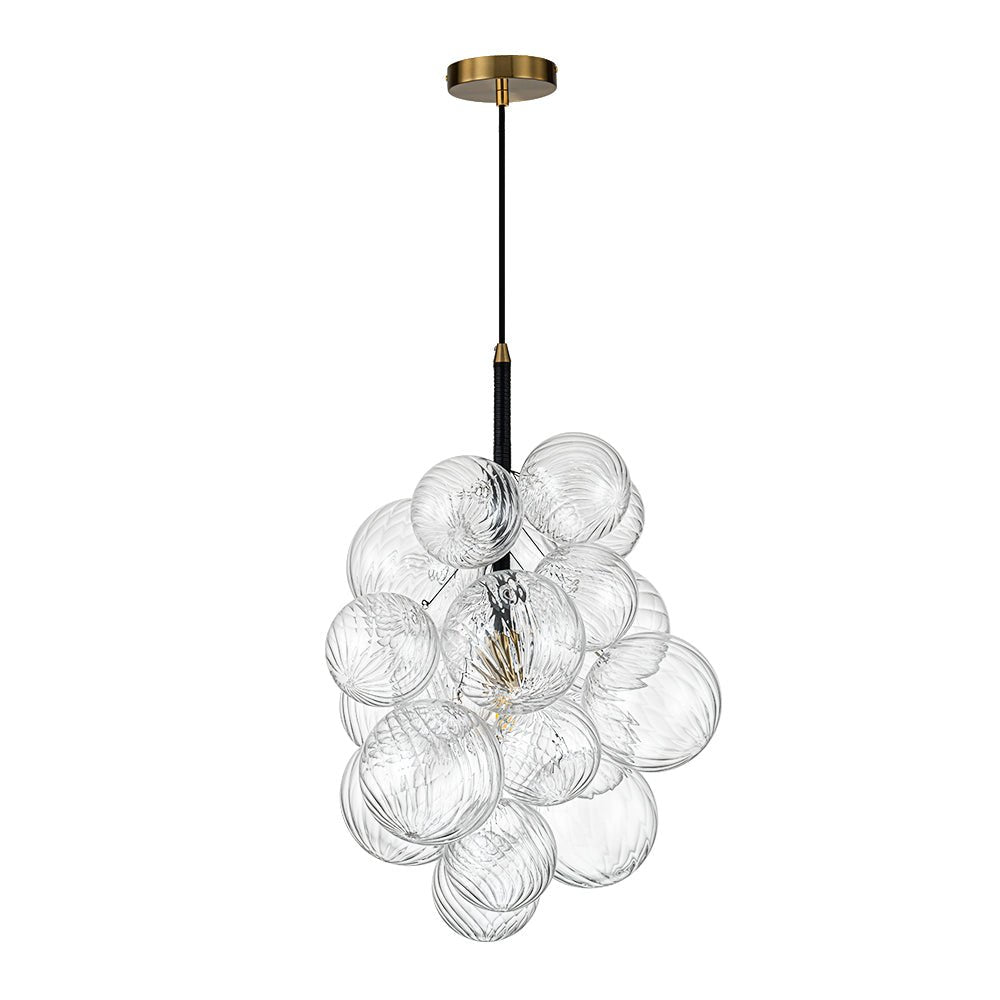 Freyza | Ornauge Cluster Ribbed Glass Chandelier – Dining Room Living Room