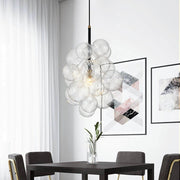 Freyza | Ornauge Cluster Ribbed Glass Chandelier – Dining Room Living Room