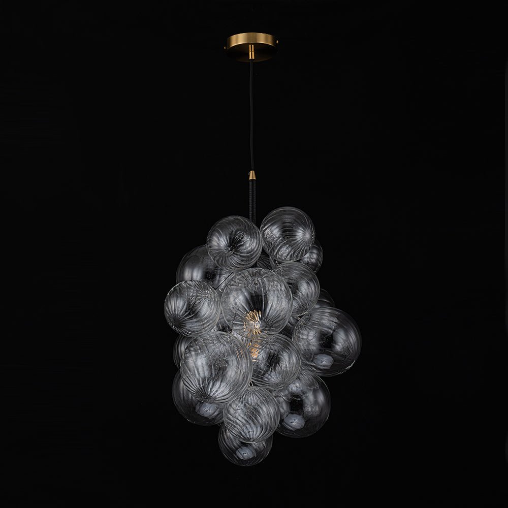 Freyza | Ornauge Cluster Ribbed Glass Chandelier – Dining Room Living Room