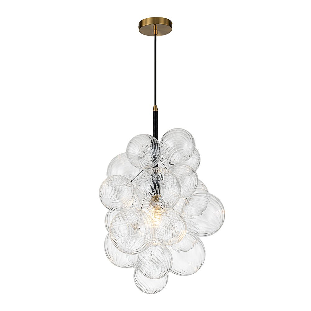Freyza | Ornauge Cluster Ribbed Glass Chandelier – Dining Room Living Room