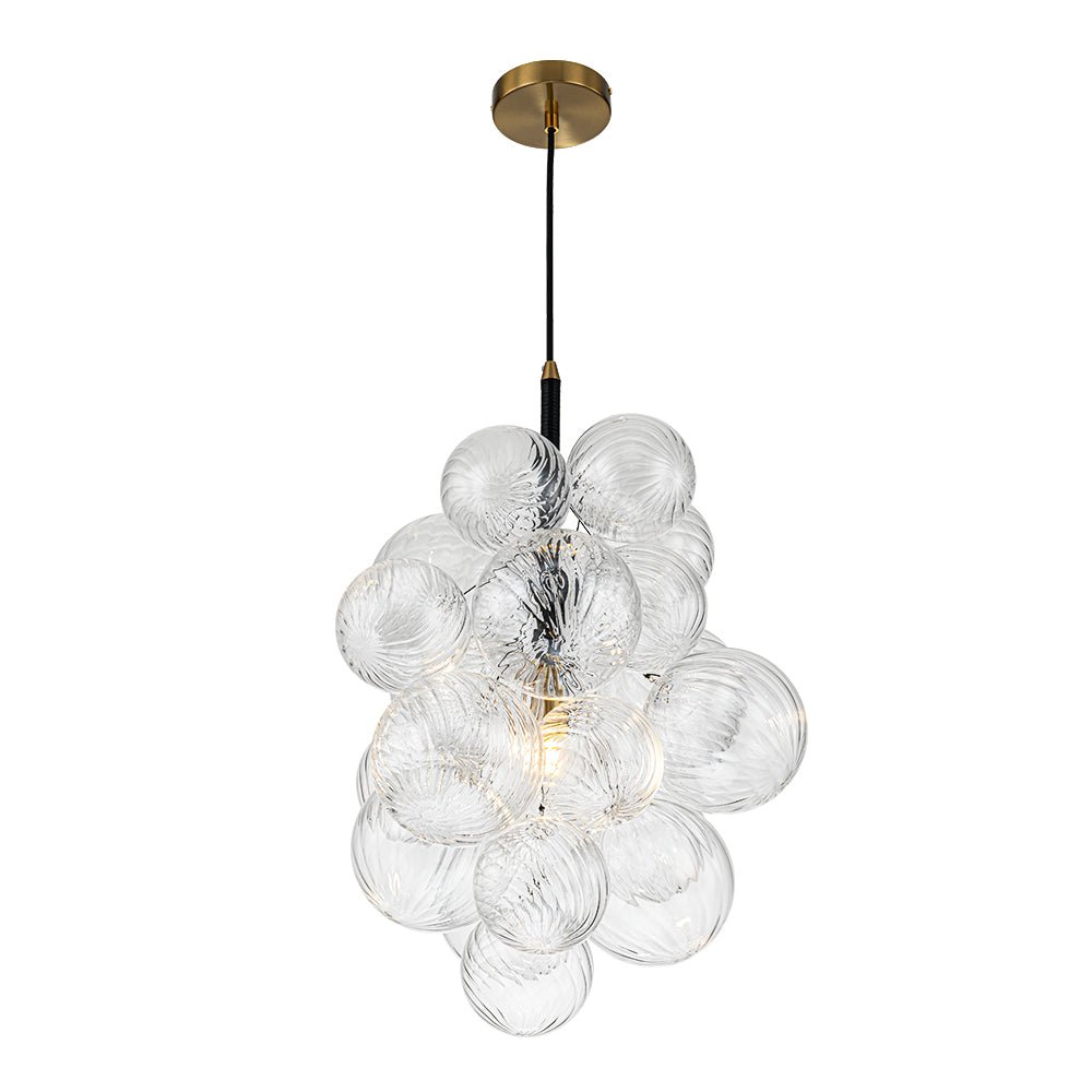 Freyza | Ornauge Cluster Ribbed Glass Chandelier – Dining Room Living Room