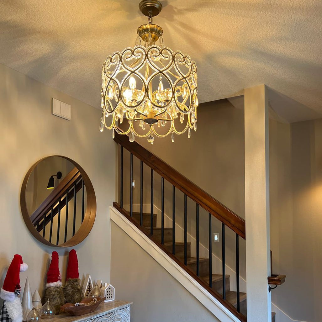 Freyza | Cielo Antique Crystal Crystal Antique Chandelier – Dining Room Living Room