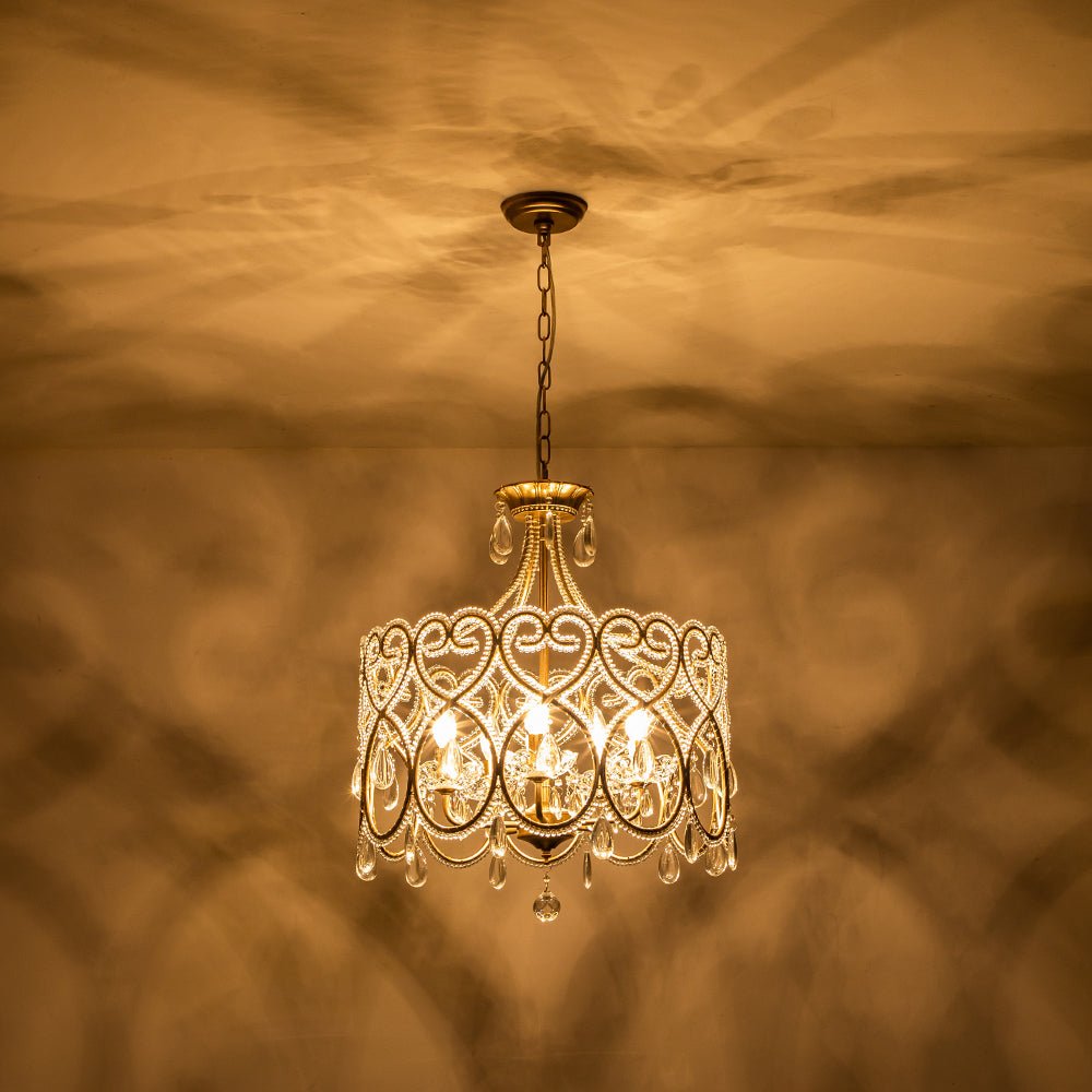 Freyza | Cielo Antique Crystal Crystal Antique Chandelier – Dining Room Living Room