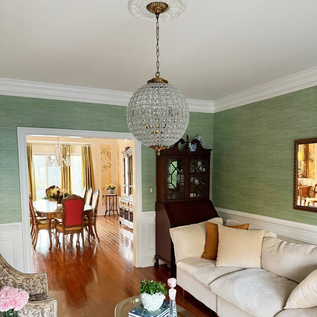Freyza | Roligt Vintage Globe Brass Crystal Chandelier – Vintage Dining Room Living Room