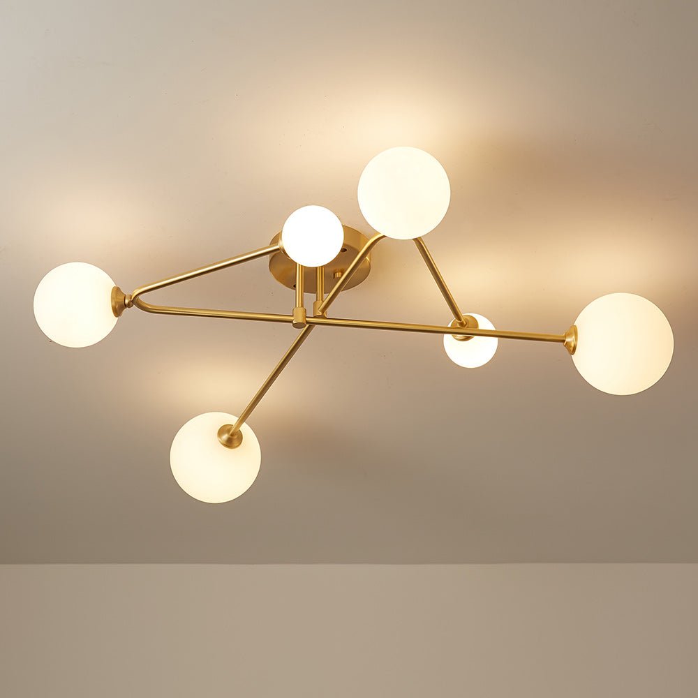 Freyza | Plafonnier linéaire en verre Lysvit – Chambre et salon
