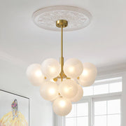 Freyza | Nimbu Glass Chandelier Glass Chandelier – Dining Room Living Room