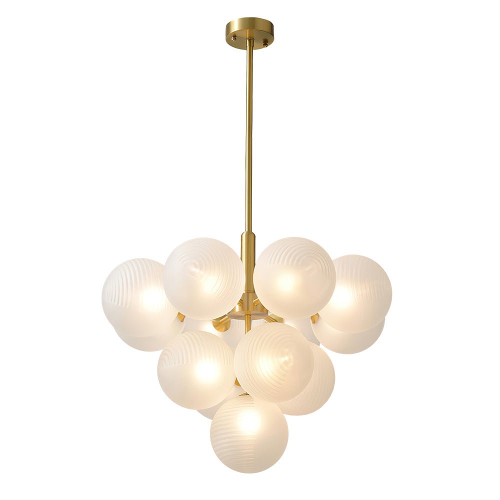 Freyza | Nimbu Glass Chandelier Glass Chandelier – Dining Room Living Room
