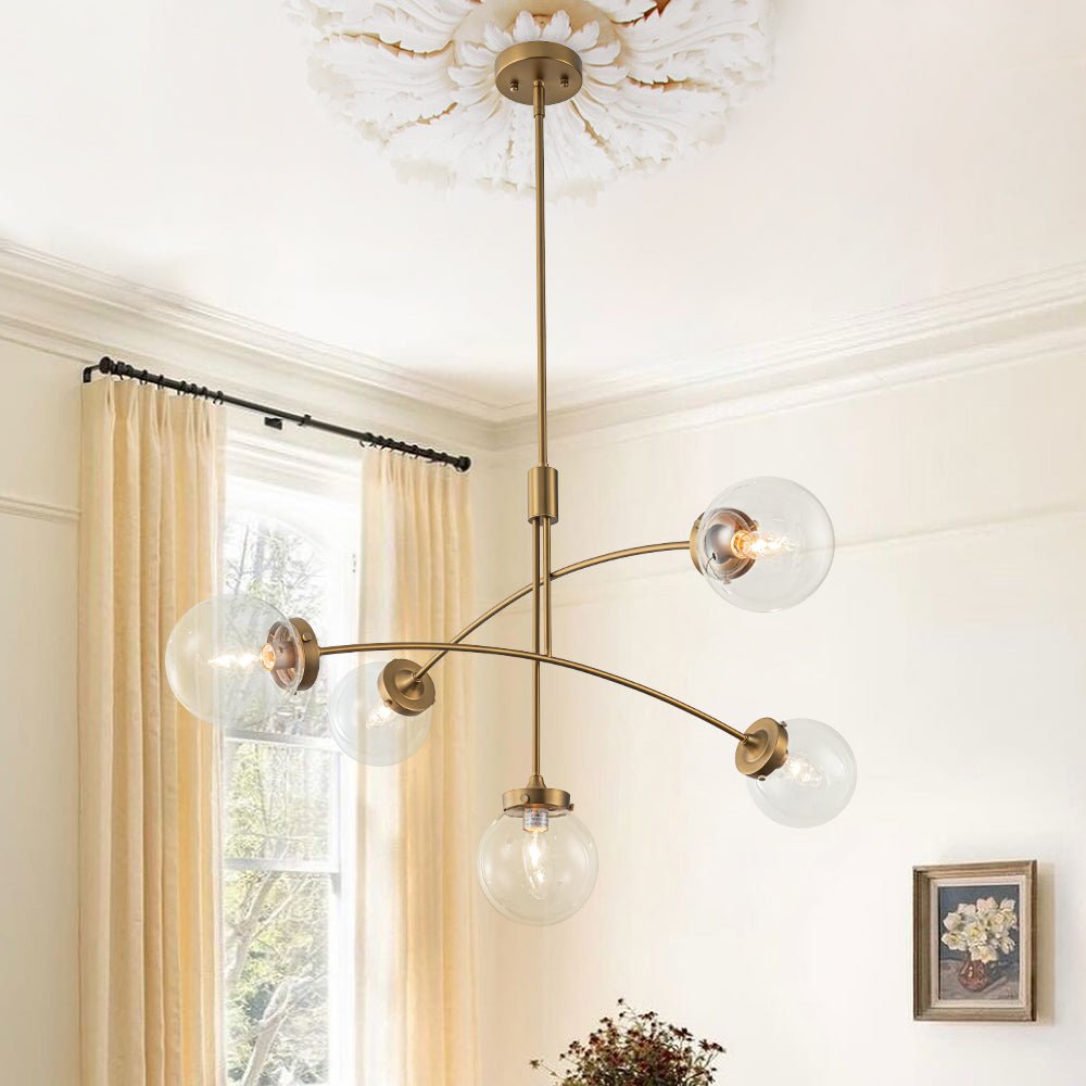 Freyza | Blikuvum Funky Seesaw Glass Chandelier – Dining Room Living Room