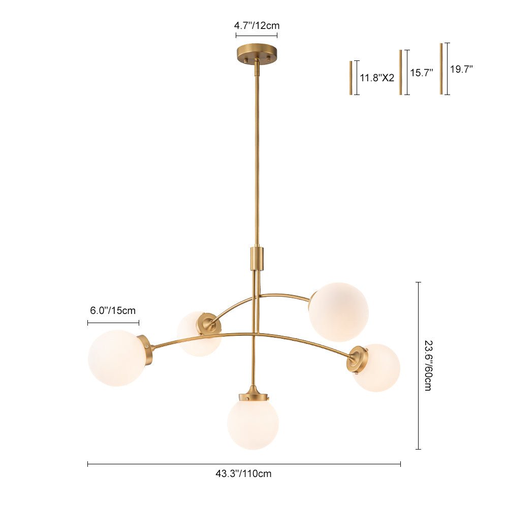 Freyza | Blikuvum Funky Seesaw Glass Chandelier – Dining Room Living Room
