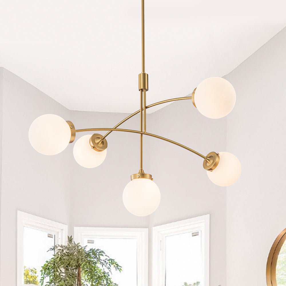 Freyza | Blikuvum Funky Seesaw Glass Chandelier – Dining Room Living Room