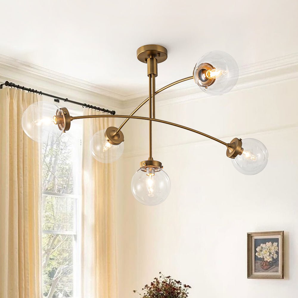 Freyza | Blikuvum Funky Seesaw Glass Chandelier – Dining Room Living Room