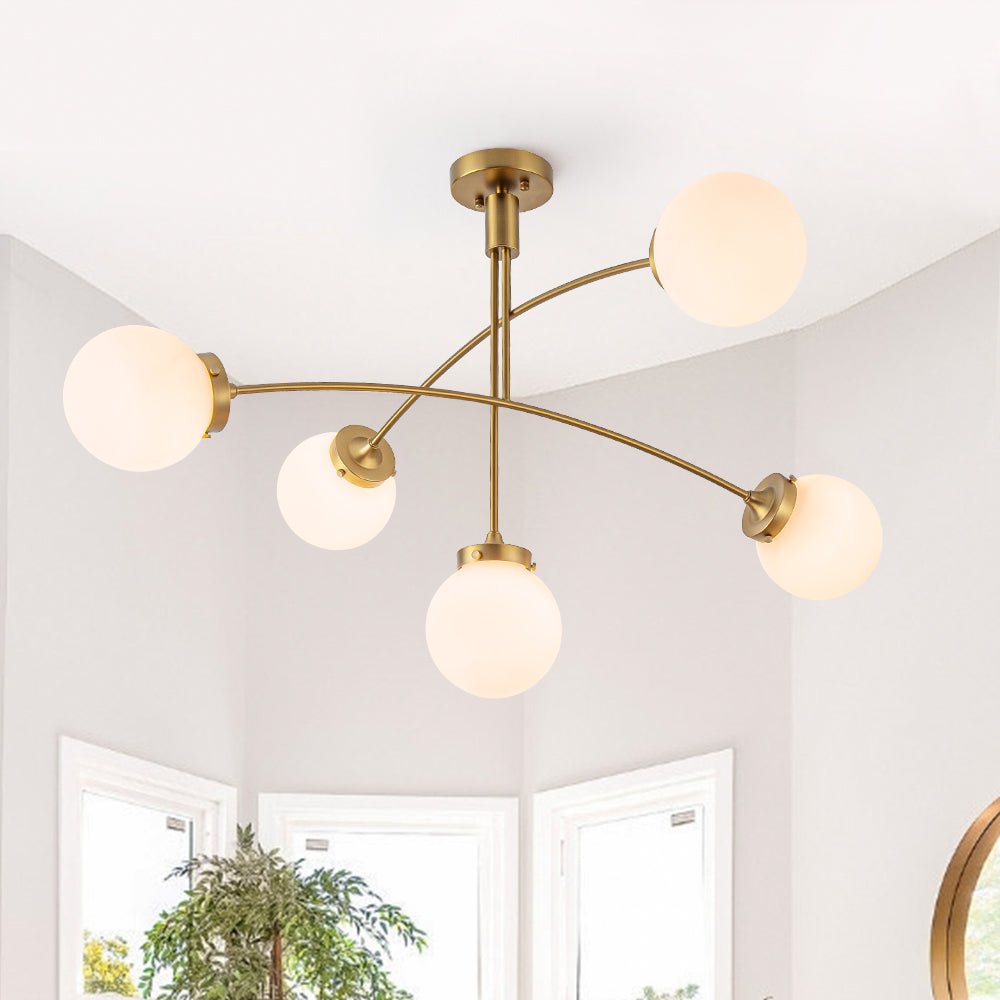 Freyza | Blikuvum Funky Seesaw Glass Chandelier – Dining Room Living Room