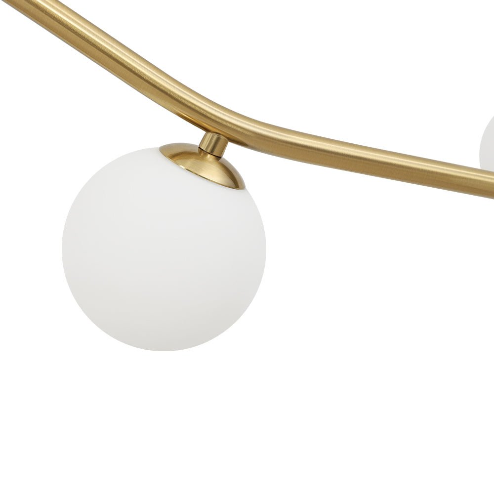 Freyza | Eiriksd Funky Curved Glass Chandelier – Dining Room Living Room