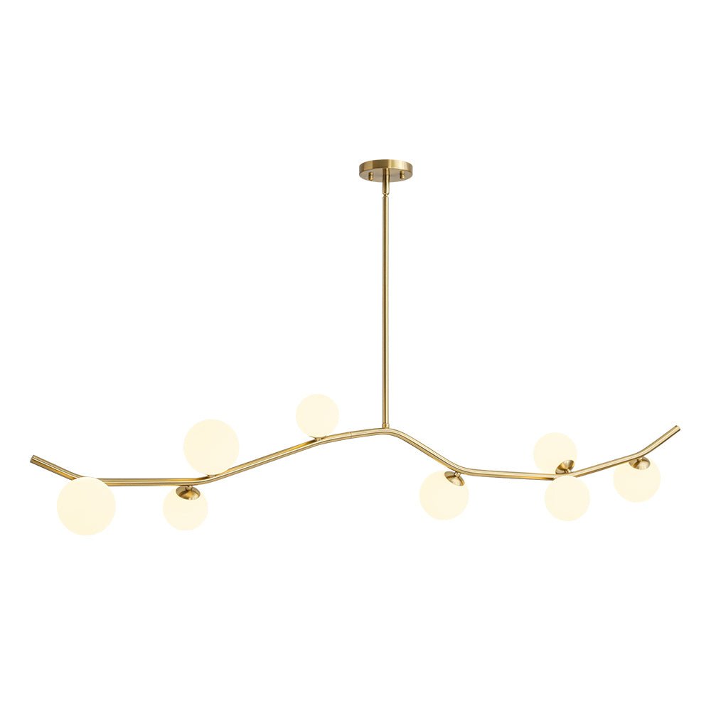 Freyza | Eiriksd Funky Curved Glass Chandelier – Dining Room Living Room