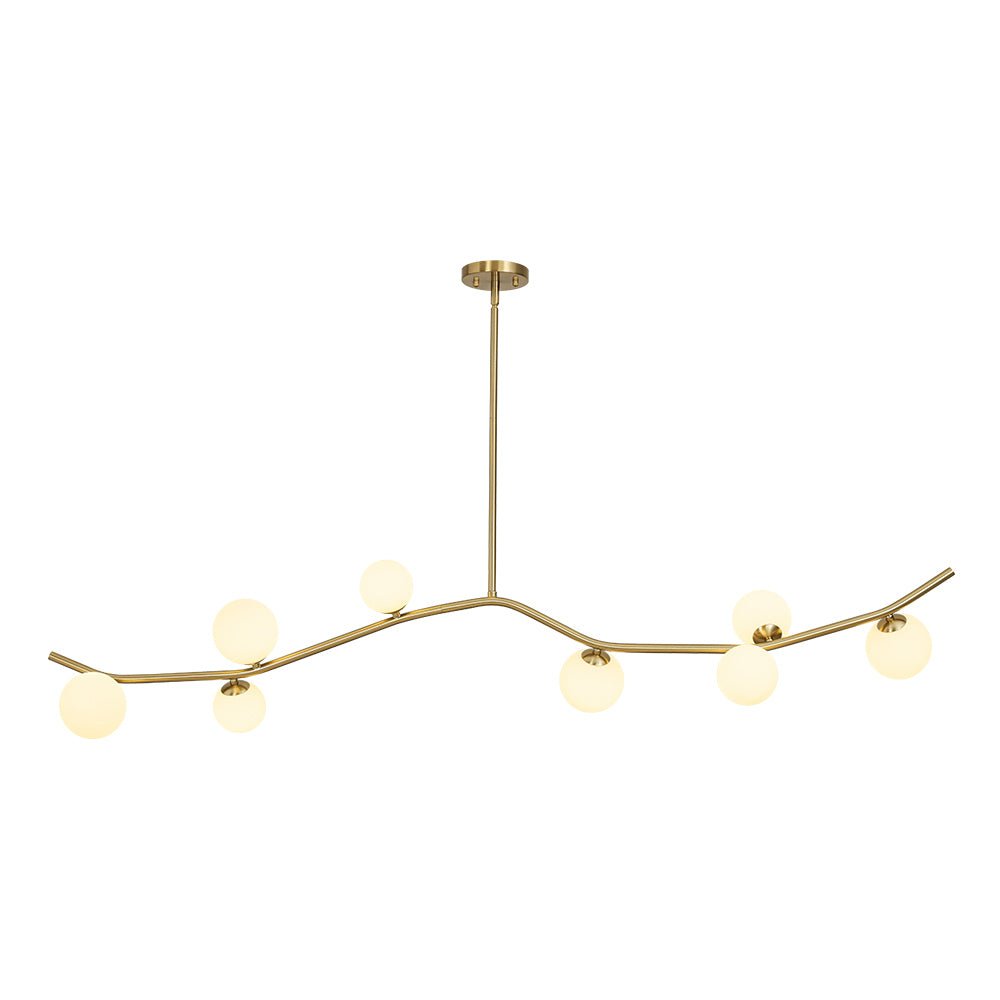 Freyza | Eiriksd Funky Curved Glass Chandelier – Dining Room Living Room