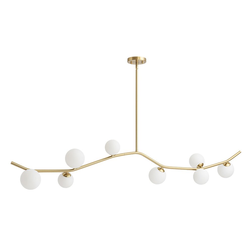 Freyza | Eiriksd Funky Curved Glass Chandelier – Dining Room Living Room