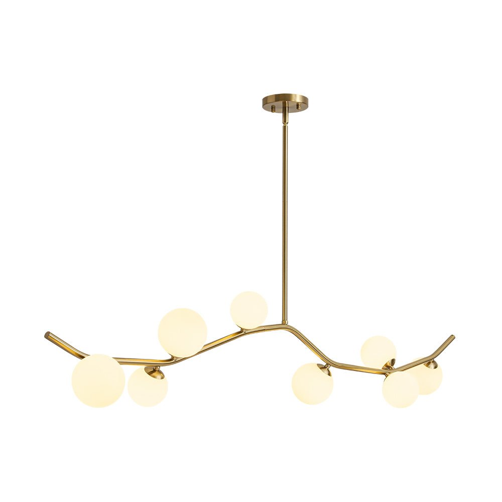 Freyza | Eiriksd Funky Curved Glass Chandelier – Dining Room Living Room