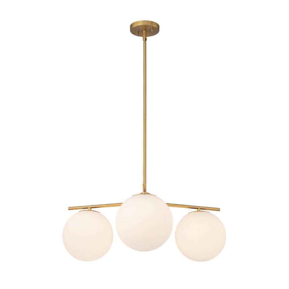 Freyza | Ildvuva Funky Linear Glass Opal Chandelier – Dining Room Living Room