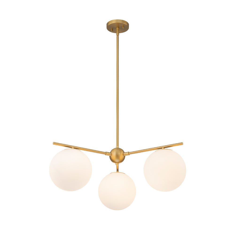 Freyza | Ildvuva Funky Linear Glass Opal Chandelier – Dining Room Living Room