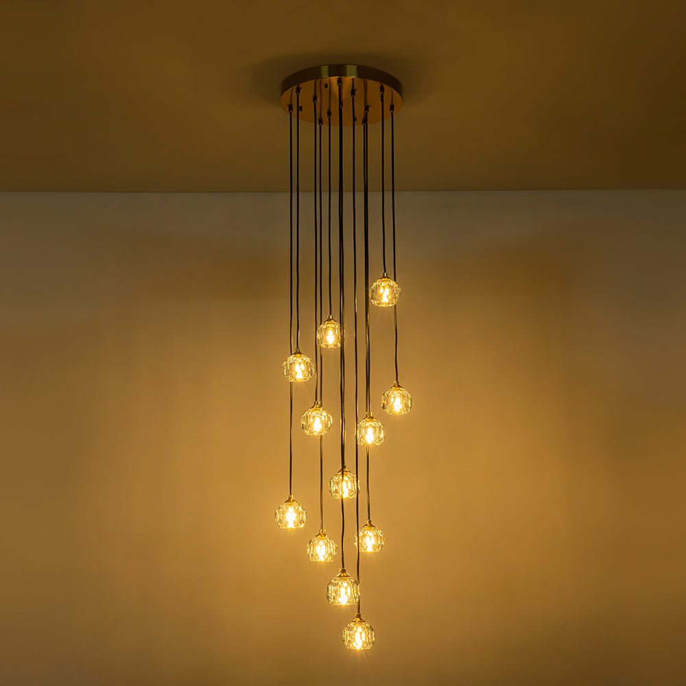 Suspension en cristal Freyza | Zoruvyx Cluster pour la cuisine et la salle à manger