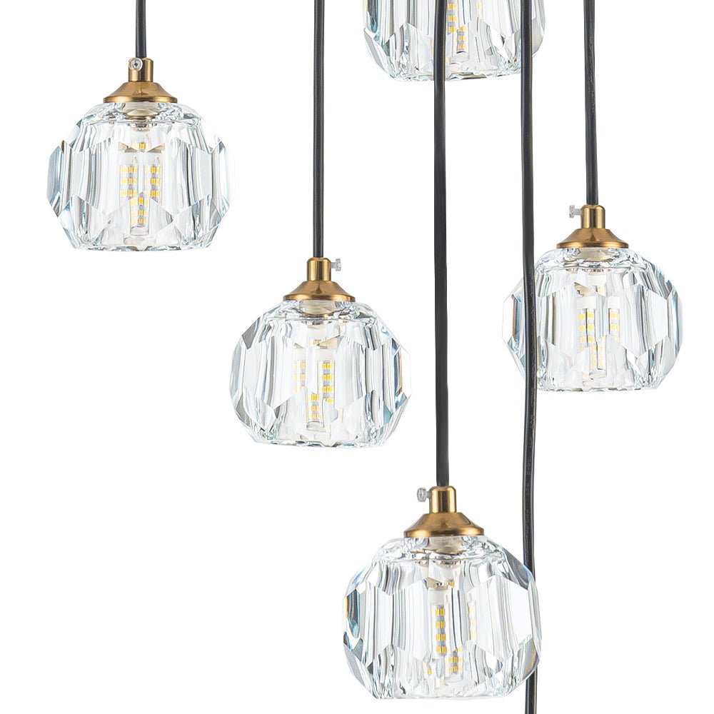 Suspension en cristal Freyza | Zoruvyx Cluster pour la cuisine et la salle à manger
