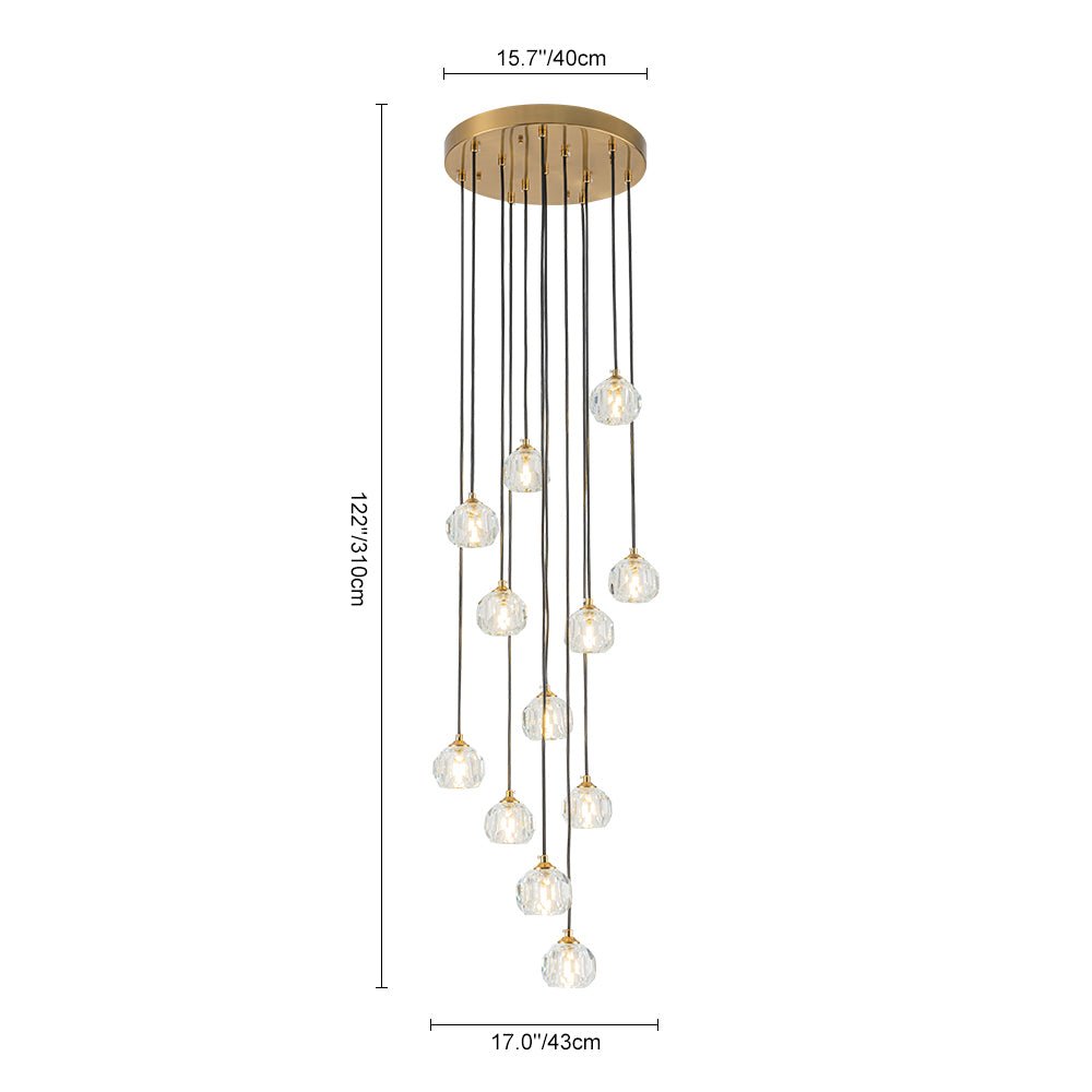 Suspension en cristal Freyza | Zoruvyx Cluster pour la cuisine et la salle à manger