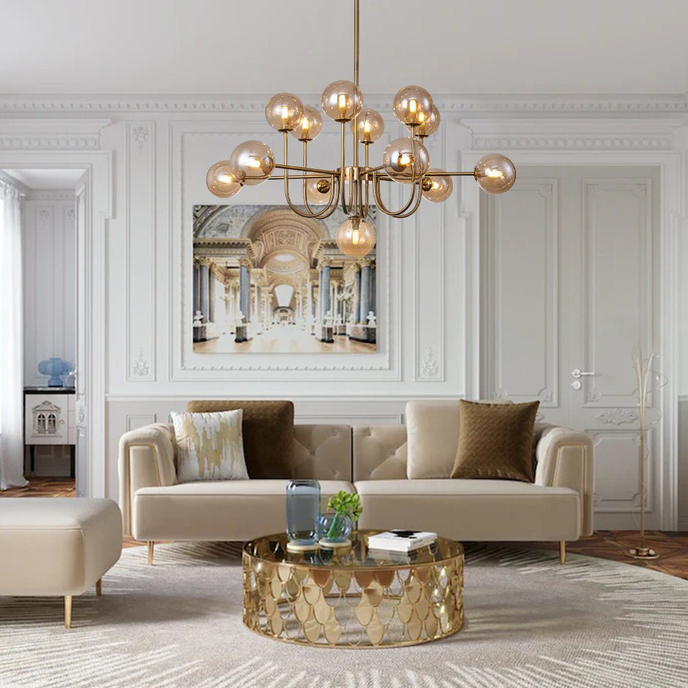 Freyza | Tindra Modern Sputnik Glass Chandelier – Modern Dining Room Living Room