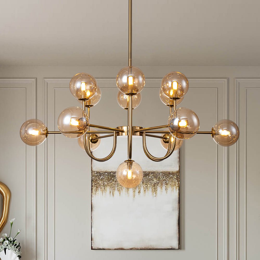 Freyza | Tindra Modern Sputnik Glass Chandelier – Modern Dining Room Living Room