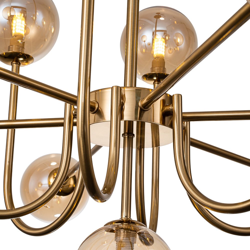 Freyza | Tindra Modern Sputnik Glass Chandelier – Modern Dining Room Living Room