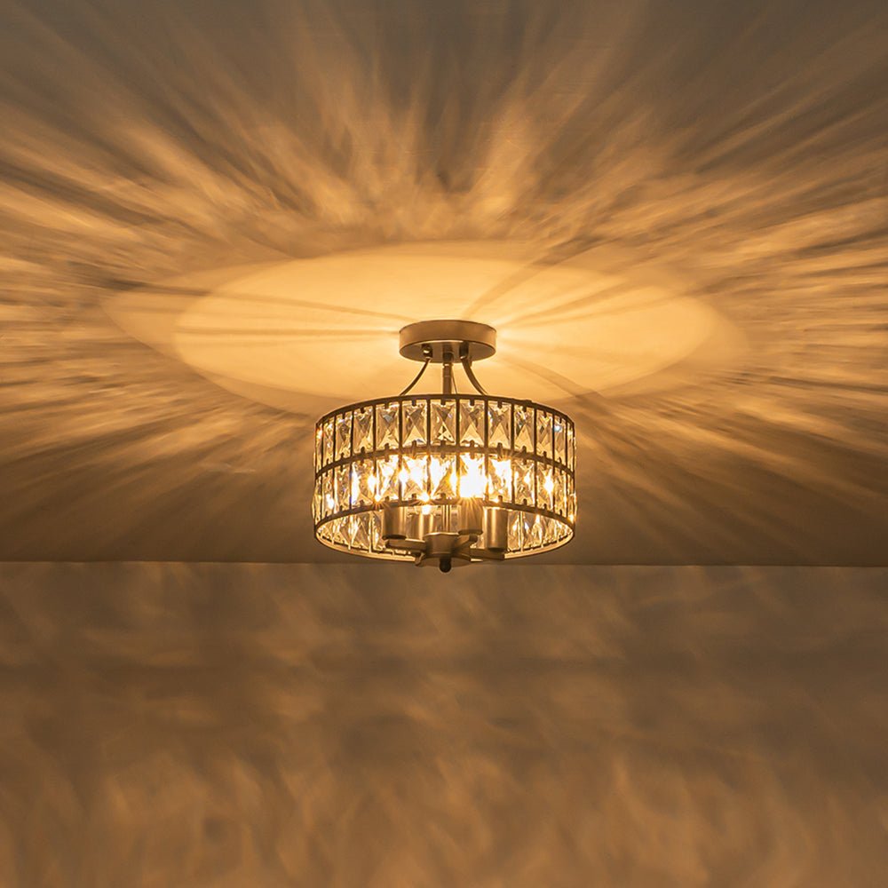 Freyza | Nordunix Modern Glam Crystal Ceiling Light – Modern Bedroom Living Room