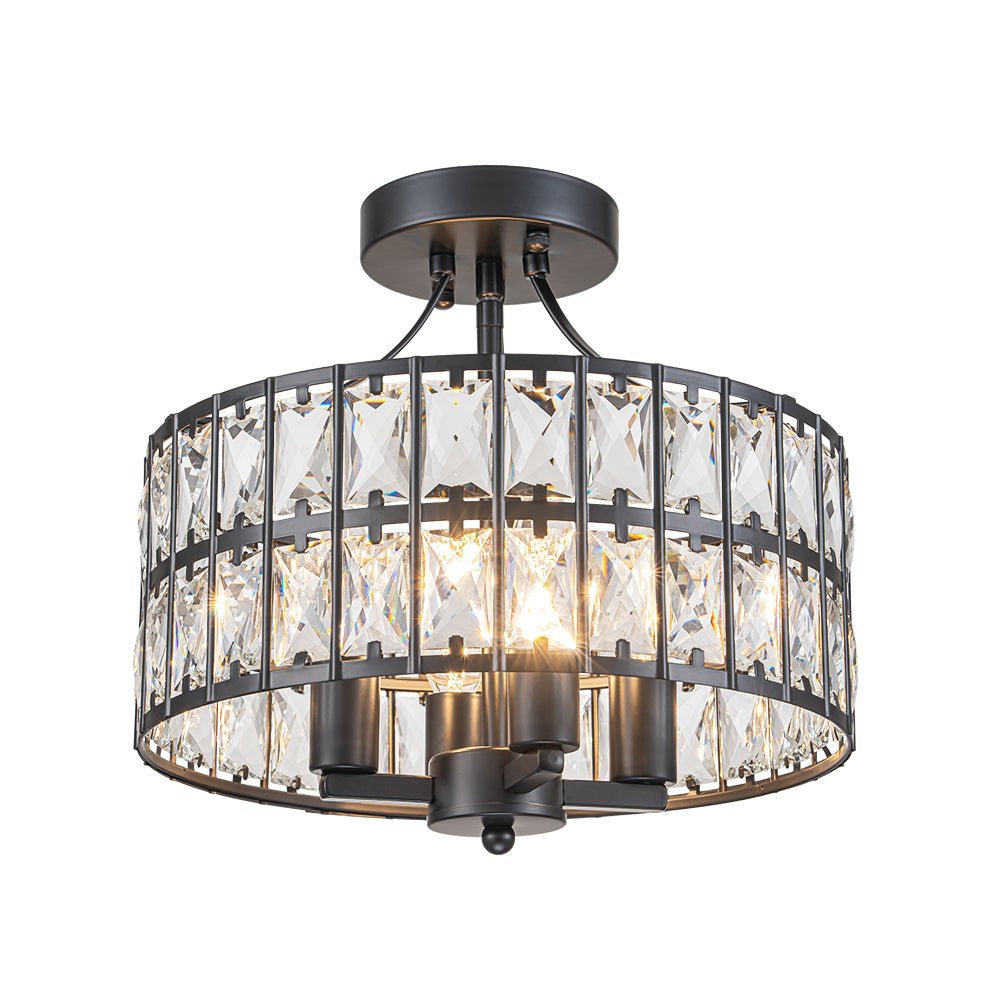 Freyza | Nordunix Modern Glam Crystal Ceiling Light – Modern Bedroom Living Room