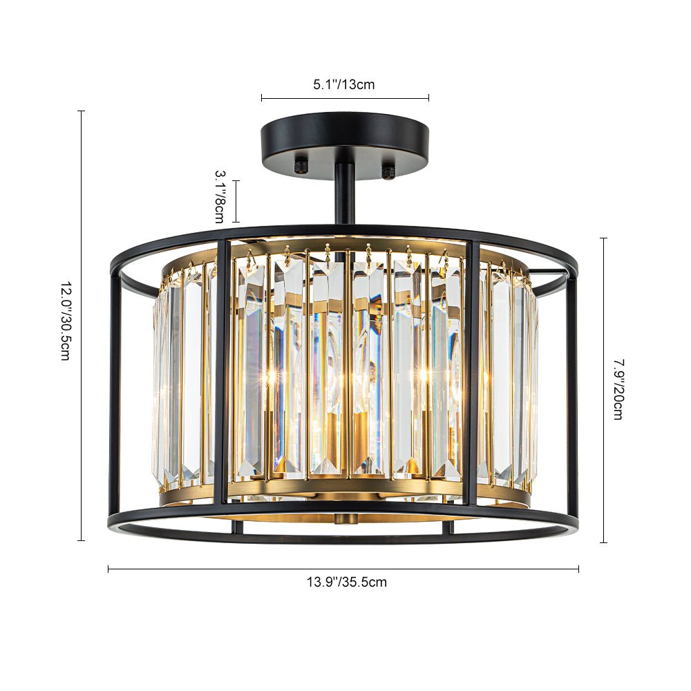 Freyza | Qvistari Minimalist Crystal Crystal Ceiling Light – Minimalist Bedroom Living Room