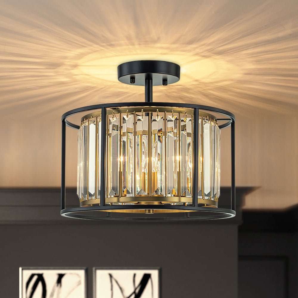 Freyza | Qvistari Minimalist Crystal Crystal Ceiling Light – Minimalist Bedroom Living Room
