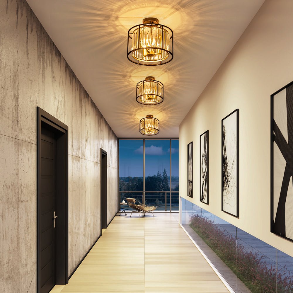 Freyza | Qvistari Minimalist Crystal Crystal Ceiling Light – Minimalist Bedroom Living Room