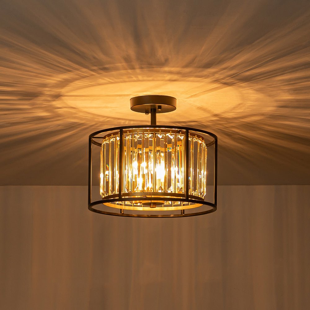 Freyza | Qvistari Minimalist Crystal Crystal Ceiling Light – Minimalist Bedroom Living Room