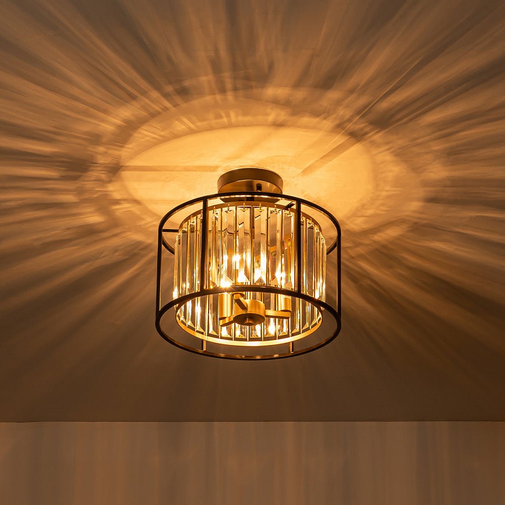 Freyza | Qvistari Minimalist Crystal Crystal Ceiling Light – Minimalist Bedroom Living Room