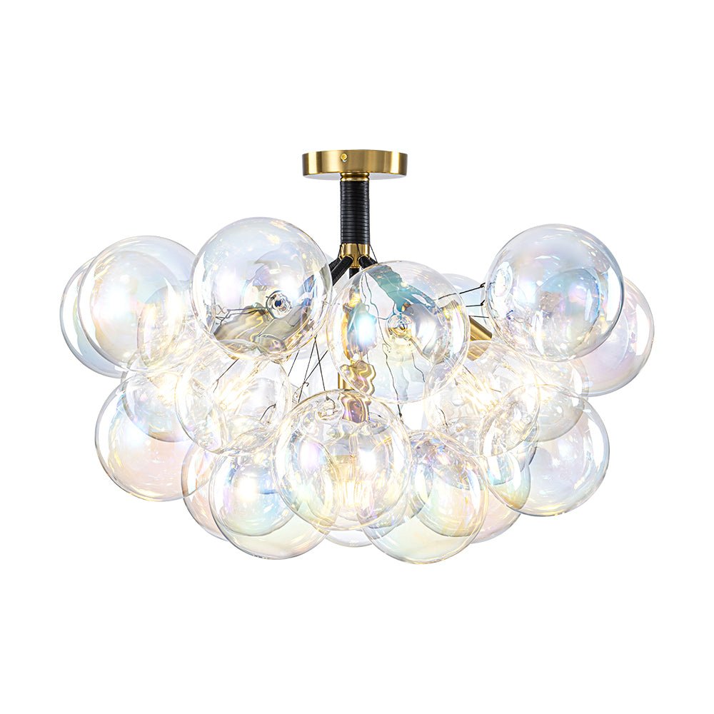 Freyza | Tindulix Iridescent Glass Glass Chandelier – Dining Room Living Room