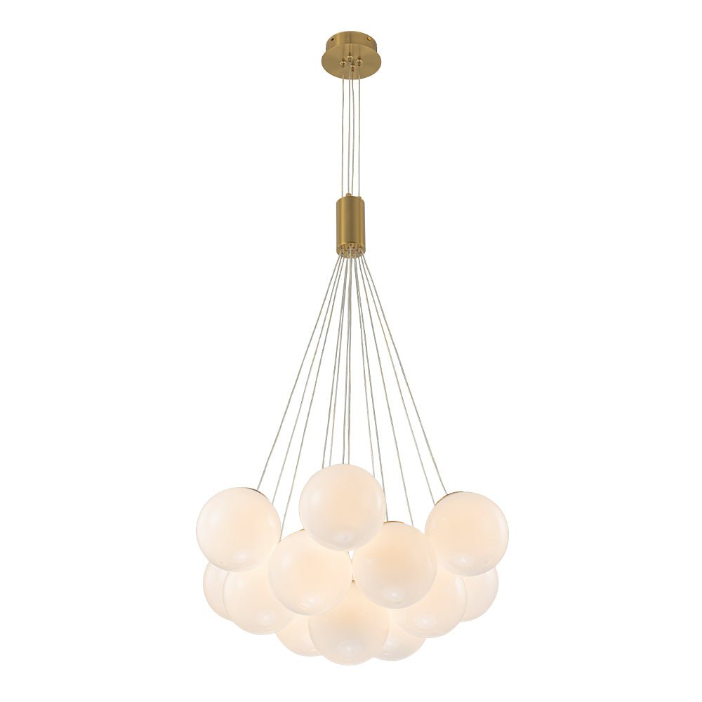 Freyza | Lustre en verre opale Glam Shine Fljotuvyx – Salle à manger, salon