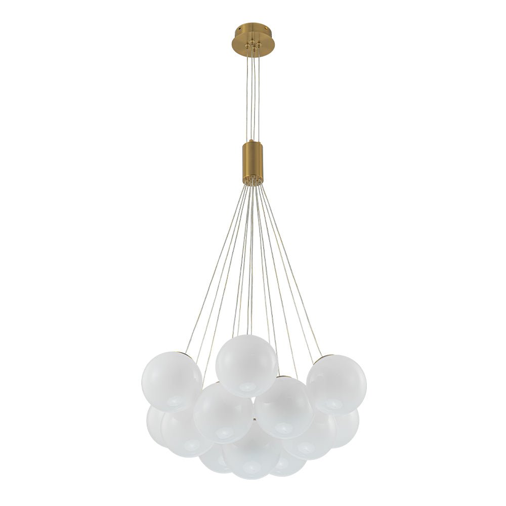 Freyza | Lustre en verre opale Glam Shine Fljotuvyx – Salle à manger, salon