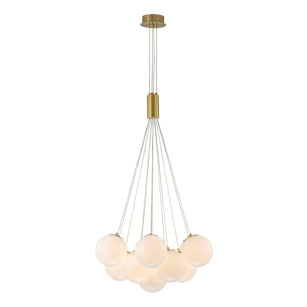 Freyza | Lustre en verre opale Glam Shine Fljotuvyx – Salle à manger, salon
