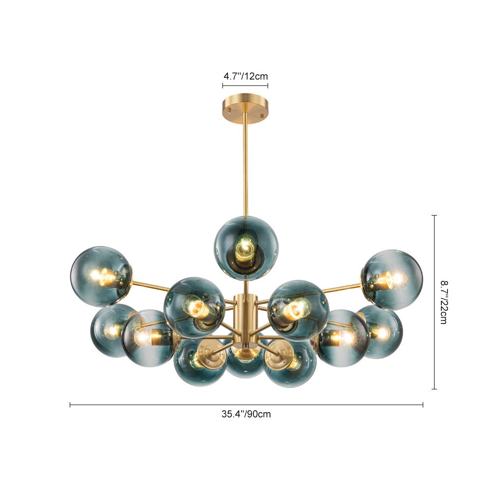 Freyza | Suspension globe en verre à niveaux Plotur – Salle à manger, salon