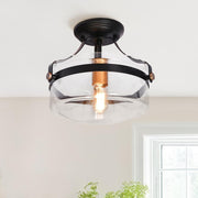 Freyza | Alvorna Minimalist Glass Glass Ceiling Light – Minimalist Bedroom Living Room