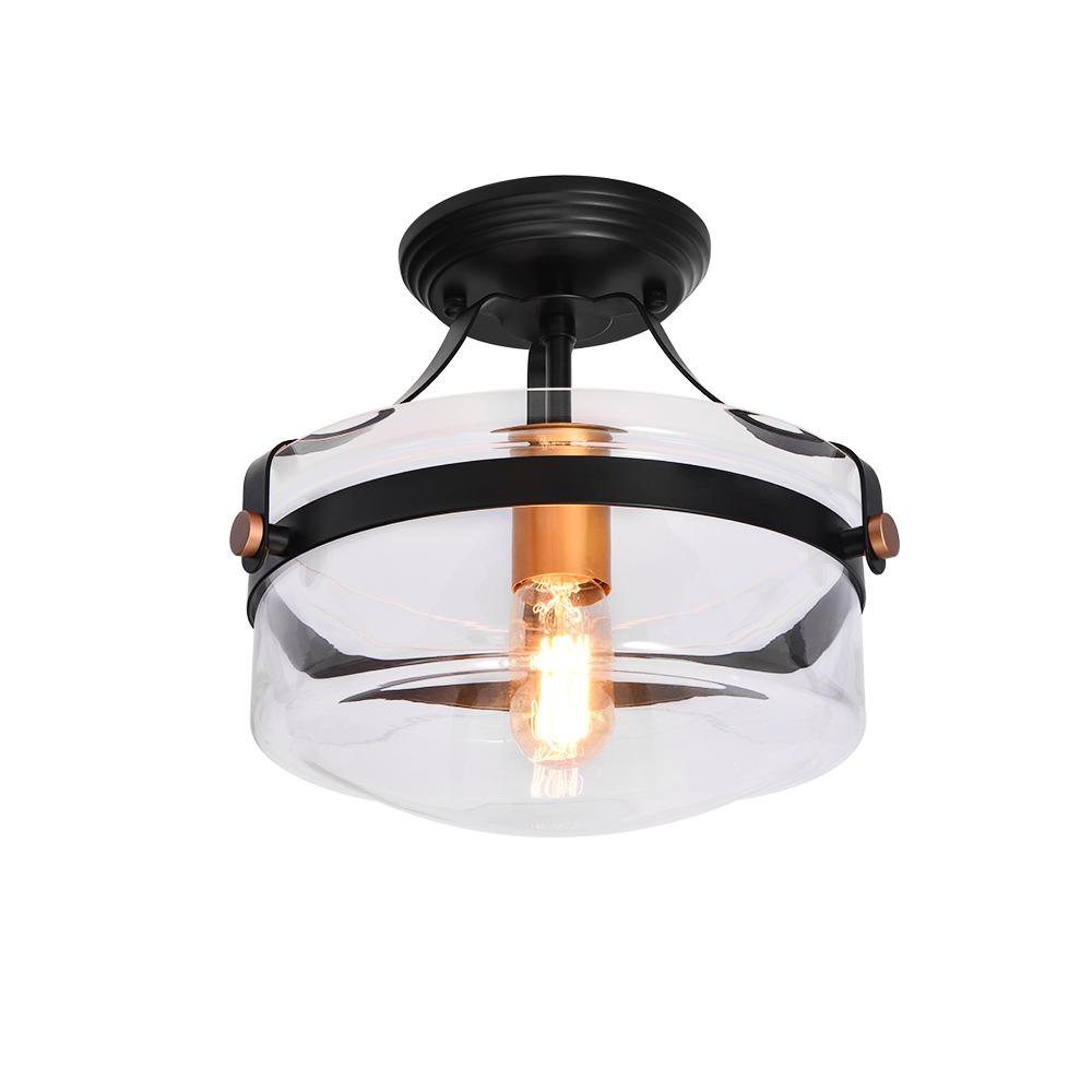 Freyza | Alvorna Minimalist Glass Glass Ceiling Light – Minimalist Bedroom Living Room