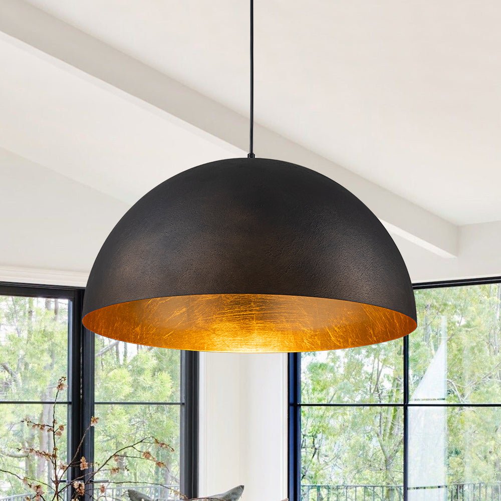 Freyza | Lunari Industrial Dome Chandelier – Industrial Dining Room Living Room