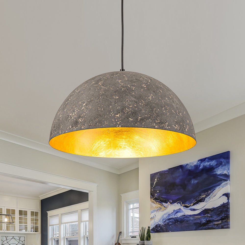 Freyza | Lunari Industrial Dome Chandelier – Industrial Dining Room Living Room