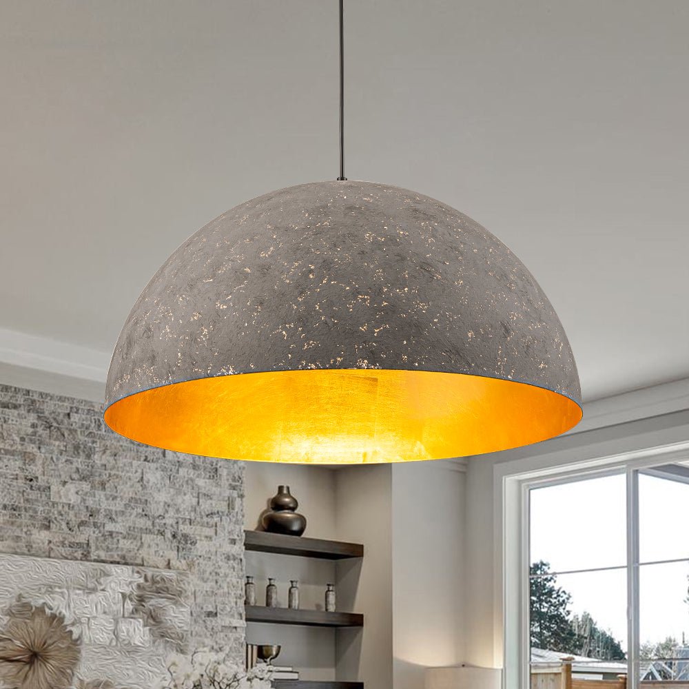 Freyza | Lunari Industrial Dome Chandelier – Industrial Dining Room Living Room