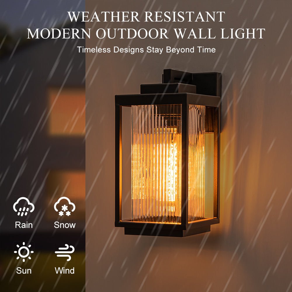 Freyza | Vireon moderne Outdoor-Glas-Wandleuchte – modernes Wohnzimmer, Flur