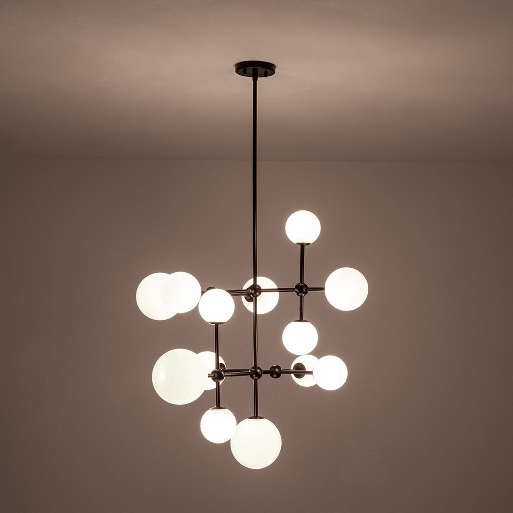 Freyza | Zoruvyt Globe-Bubble-Glas-Opal-Kronleuchter – Esszimmer Wohnzimmer